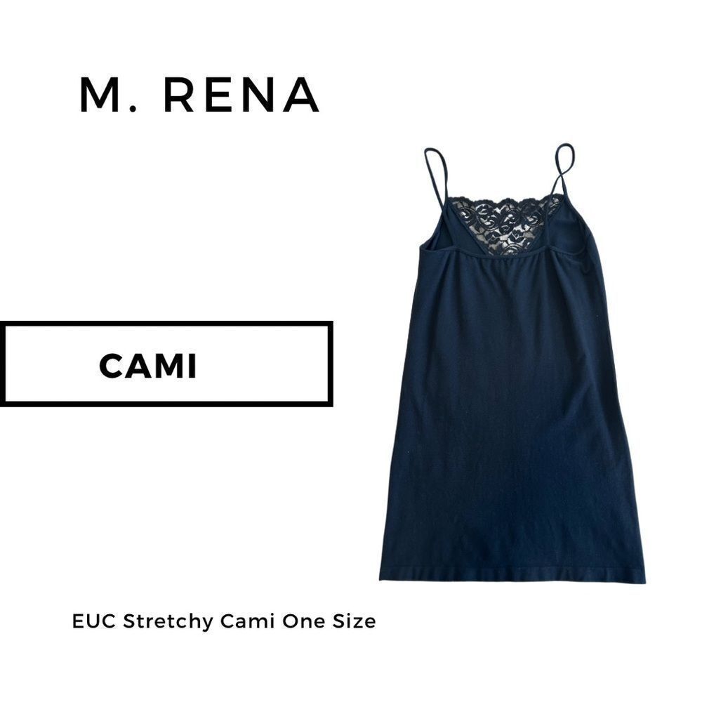 M. Rena Dark Blue Lace Cami
